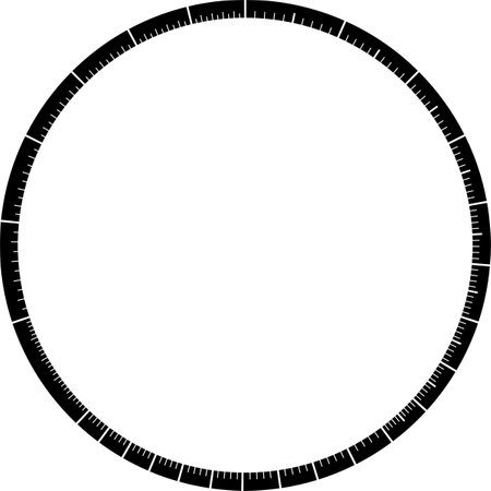 Vector illustration of a circular measuring instrument. Geometric circle element.の写真素材