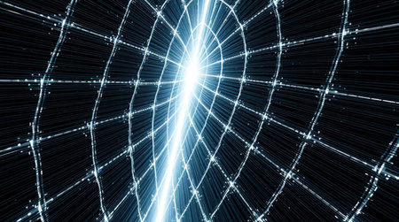 3D illustration of abstract fractal for creative design looks like tunnel