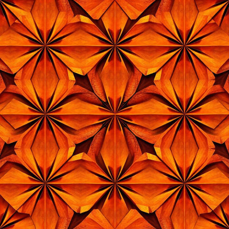 Kaleidoscope abstract background. Seamless pattern. Based on fractal geometry.の写真素材