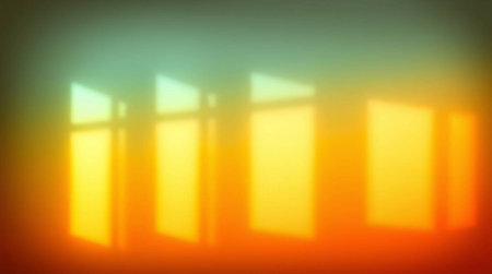 Sunset or sunrise through the window. Abstract background for design.