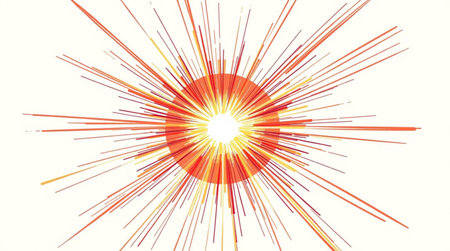 Radial, radiating, converging lines. Starburst, sunburst elementの写真素材