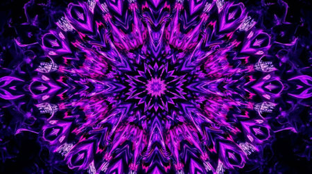 Abstract kaleidoscope background. Beautiful multicolor kaleidoscope texture. Unique kaleidoscope design.の写真素材