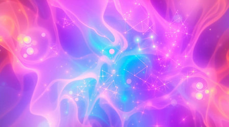 Fractal illustration. Abstract colorful background. Digital artwork for creative graphic design.の写真素材