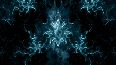 Abstract smoke isolated on black background. Fantasy fractal texture. Digital art. 3D rendering.の写真素材
