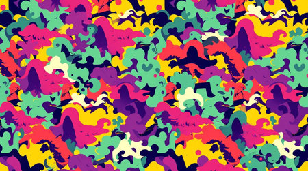 Camouflage pattern background. Seamless pattern. Vector.