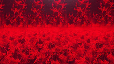 Fractal 3D illustration of a red background with a pattern