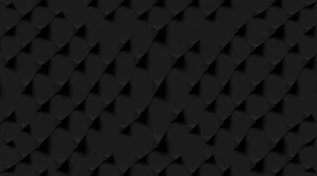 Black paper background. Abstract 3d paper texture. Vector illustration.