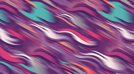 Wavy summer dip dye background. Ombre color blend for beach swimwear, trendy fashion print. Boho dripping wave digital watercolor effect. High resolution artistic seamless pattern material.の写真素材