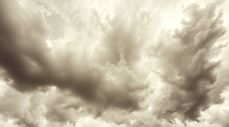 Dramatic sky with stormy clouds. Abstract nature background.の写真素材