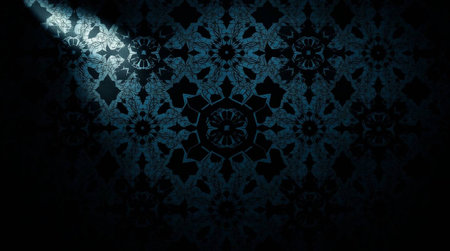 Background image with oriental ornaments and rays of light.の写真素材