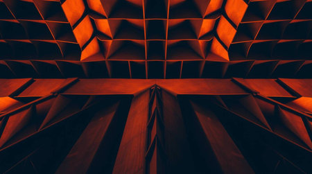 3d rendering of abstract geometric shapes. Futuristic background design.の写真素材