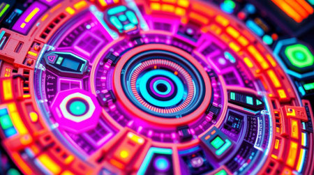 Futuristic technology interface. Abstract background. 3D rendering.の写真素材