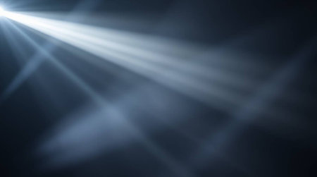 Real Lens Flare Shot in Studio over Black Background. Easy to add as Overlay or Screen Filter over...