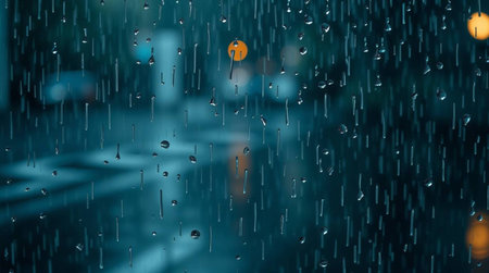 rain drops on glass with bokeh background,abstract background