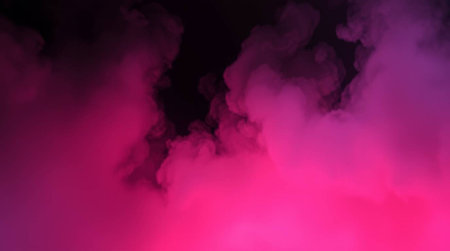 Pink and purple smoke on black background. 3d rendering, 3d illustration.