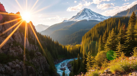 Mount Rainier National Park, Washington, United States of America.の写真素材