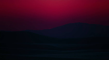 Sunset in the desert. Colorful sunset in the desert.の写真素材