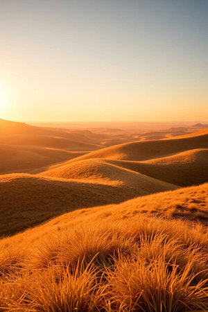 Sunset over the sand dunes in Death Valley National Park, Californiaの写真素材