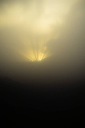 Sunset in the mountains, natural landscape, closeup of photoの写真素材