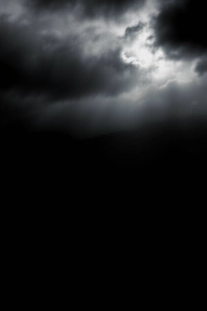 Dramatic dark stormy sky with dark clouds. Nature backgroundの写真素材