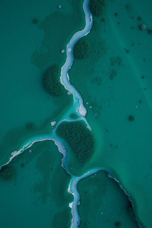 Aerial view of turquoise waterの写真素材
