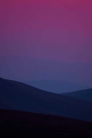 Beautiful sunset in the Carpathian Mountains.の写真素材