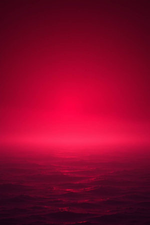 Beautiful red sunset in the sea. Abstract background. Toned.