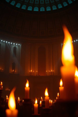 Candles in the Church, St.Petersburg, Russia