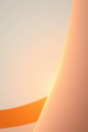 abstract background with orange ribbon and copy space for text or imageの写真素材