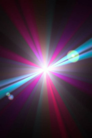 abstract background with rays of light and bokeh defocused lights