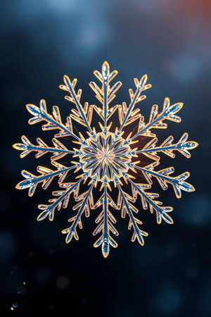 Snowflake on a black background. Snowflake on a black background.の写真素材