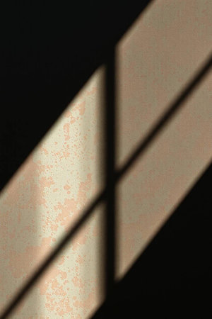 shadow from the window on a concrete wall. Abstract background for design