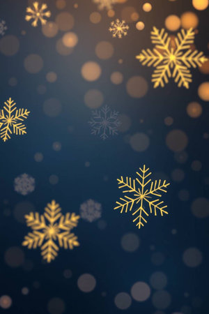 Christmas background with snowflakes and bokeh. Vector illustration.の写真素材