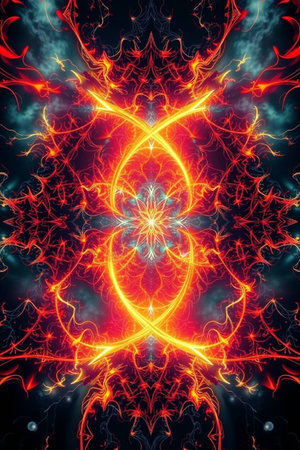 abstract fractal. Fractal art background for creative design. Decoration for wallpaper, desktop,...