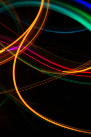 abstract colorful background with defocused lights and shadow, copy space