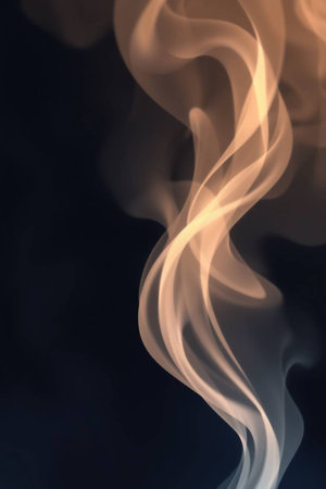 abstract background with curves and wave on black background, design element