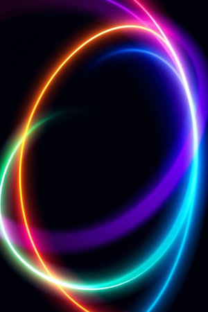 abstract background with glowing lines and space for your text - illustrationの写真素材