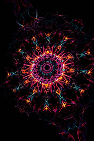 abstract fractal. Fractal art background for creative design. Decoration for wallpaper, desktop, poster, cover booklet. Print for clothes, t-shirt. creative illustration for designの写真素材