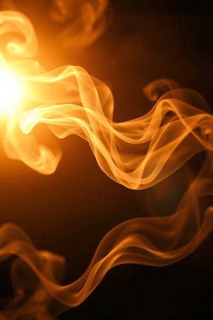 Abstract smoke on a black background. Shallow depth of field.