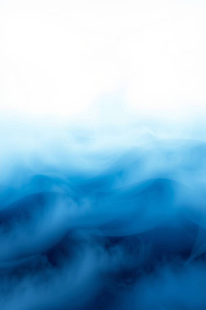 Abstract blue water background with some smooth lines in it and some smokeの写真素材