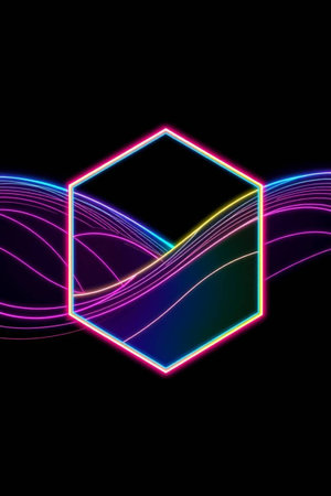 3d abstract background with neon lines. Vector illustration. Eps 10