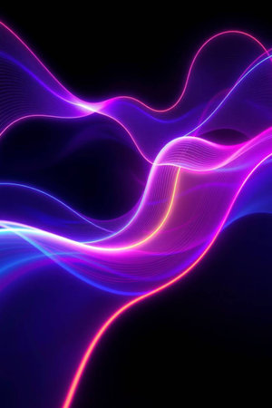 abstract background with a glowing abstract waves, design for Wallpaper