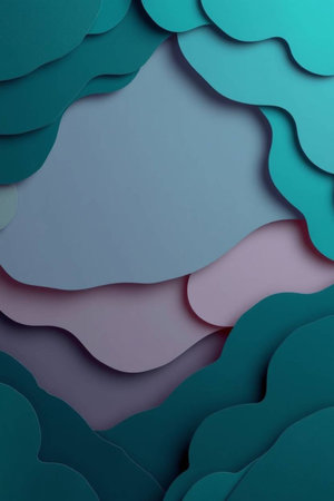 3D abstract background with paper cut shapes. Design layout for business presentations, flyers,...