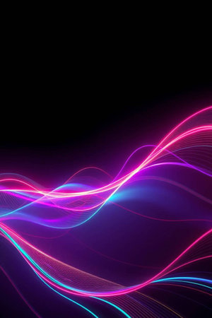 abstract background with a glowing abstract waves, design for Wallpaper