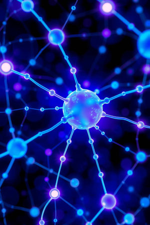 Molecule of neurons and nervous system. Science background. 3d illustration