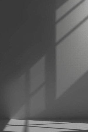 3d render of a shadow on a wall in a room.