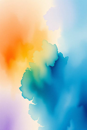Abstract colorful watercolor for background. Digital art painting. Illustration.