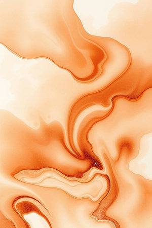 Abstract marble texture. Fantasy fractal background in orange and white colors. Digital art. 3D...