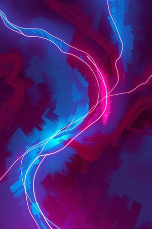 abstract background with neon lights, 3d rendering, computer digital drawing