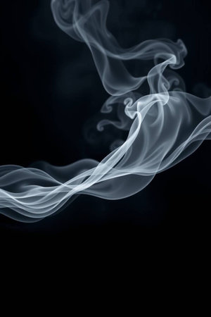 Abstract smoke isolated on black background for art design, pattern and texture